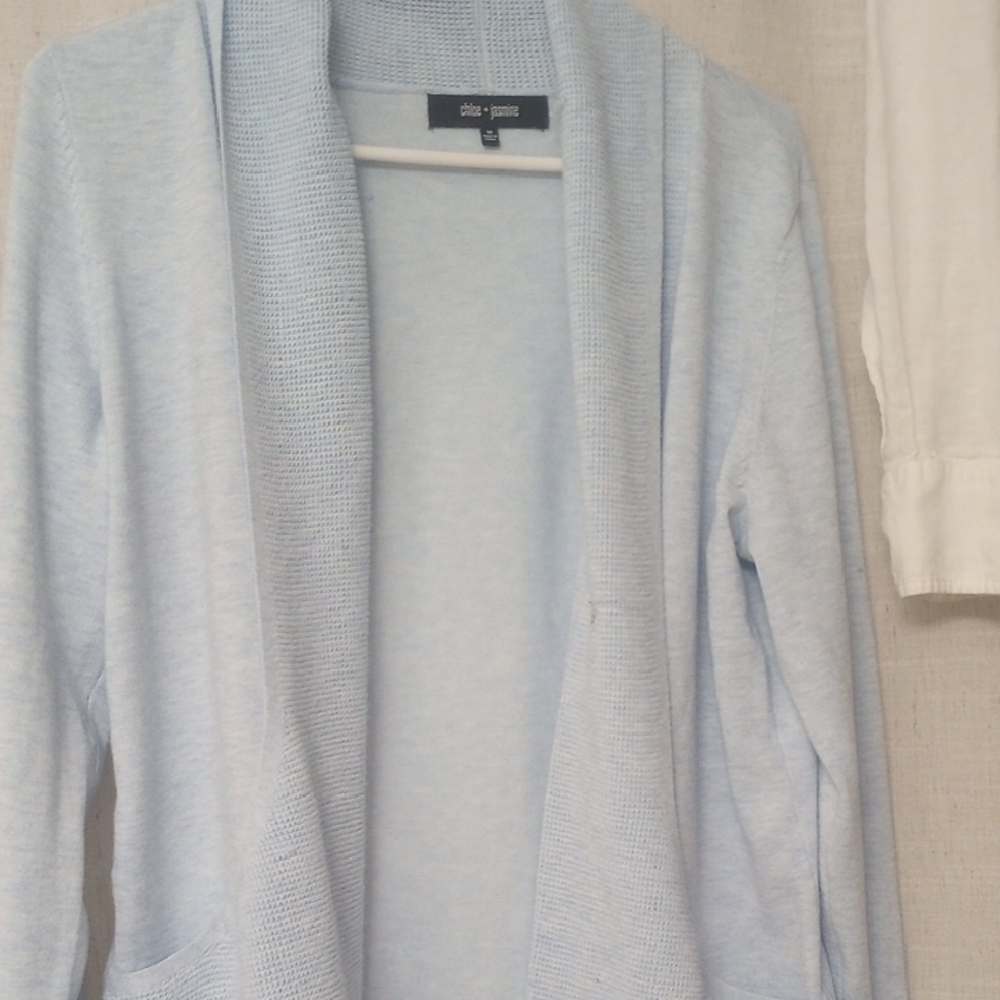 Chloe Plus Jasmine Light Blue Sweater Cardigan New Without Tags!